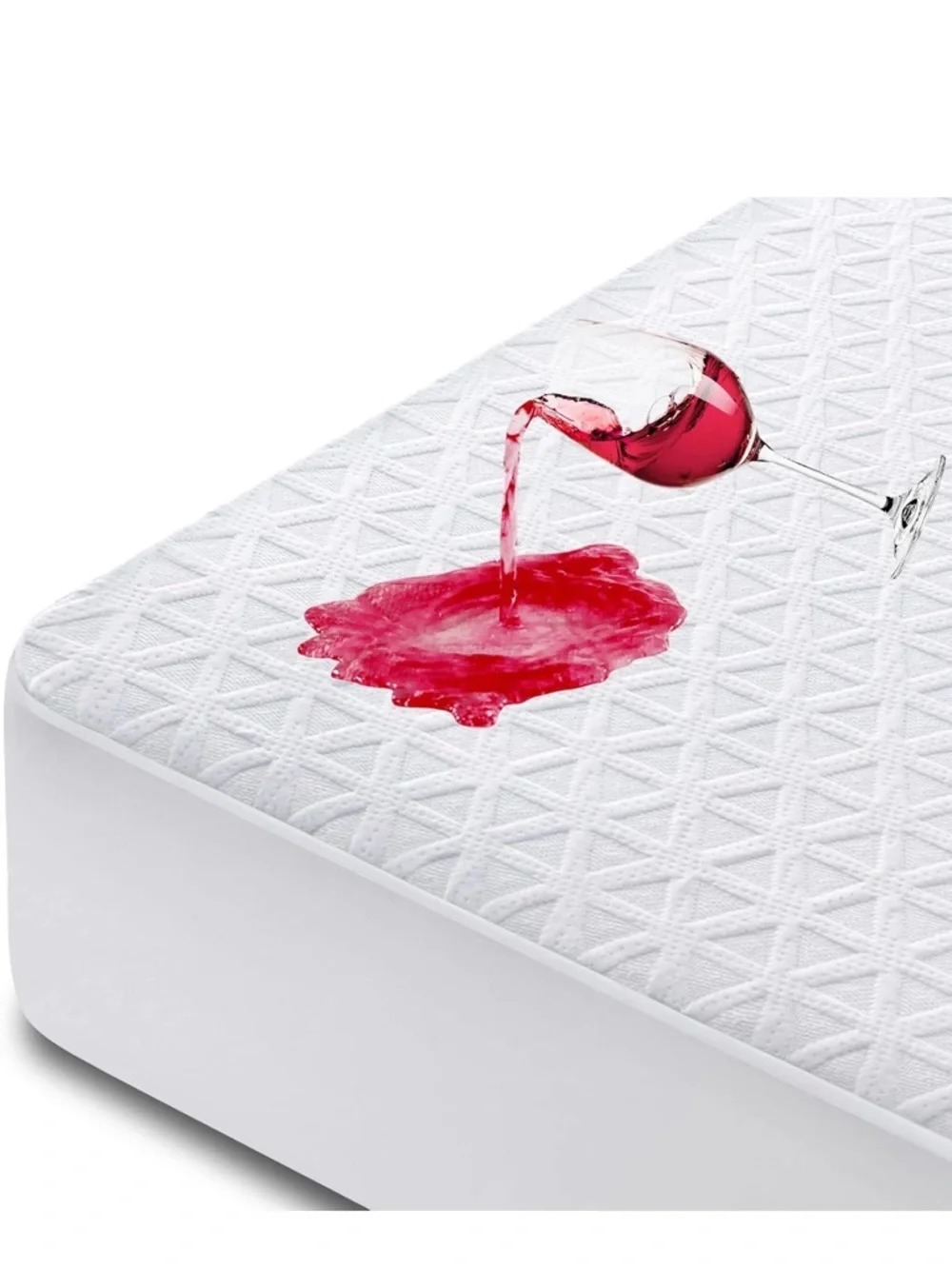 NIB Gopoony Premium Waterproof Mattress Protector,Twin,White,Deep Pocket,Cooling